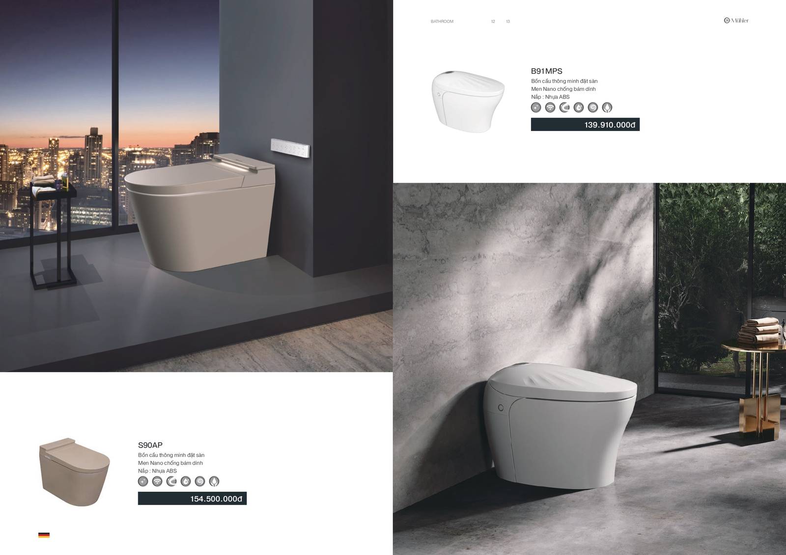 Thiết bị vệ sinh MUHLER Catalogue và Bảng giá mới nhất /Page 7
